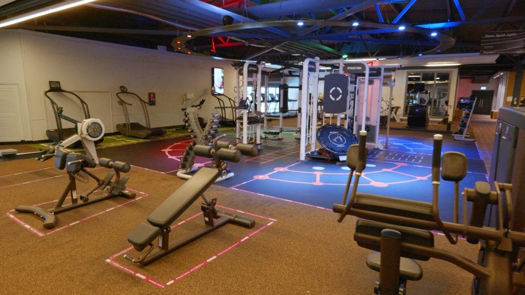 Workout area in gym