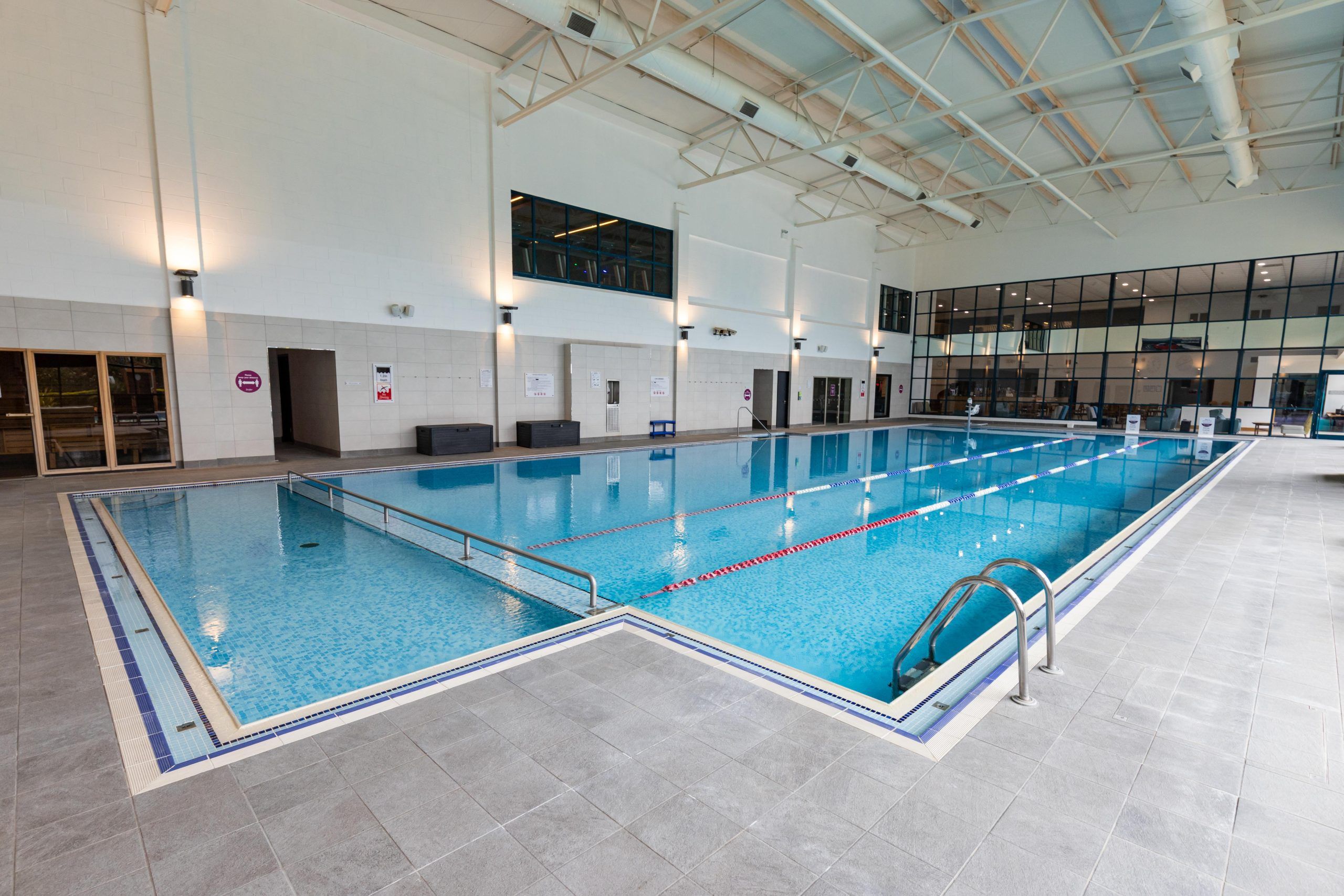 Large empty gym swimming pool