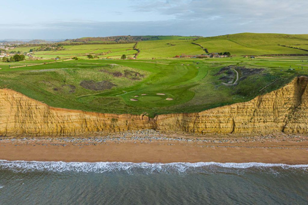 Golf Course beside sea