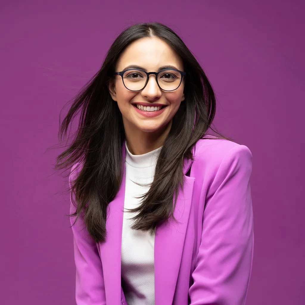 Business Headshot Purple Background